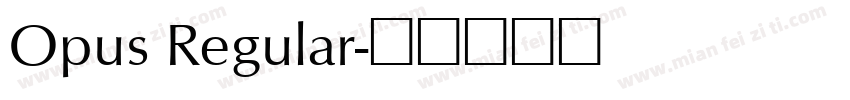 Opus Regular字体转换